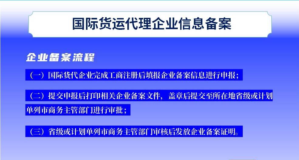 为什么国际货运代理企业备案？